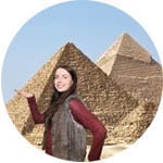 Magic Mirror Photo Booth's green screen with pyramids background