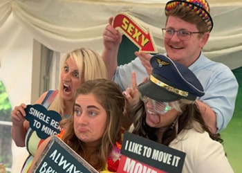 Our photo booth at a wedding at The Walled Garden, Beeston, Nottingham
