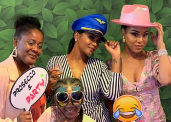 guests at a private party in Derby enjoying the Star Eventz Magic Mirror